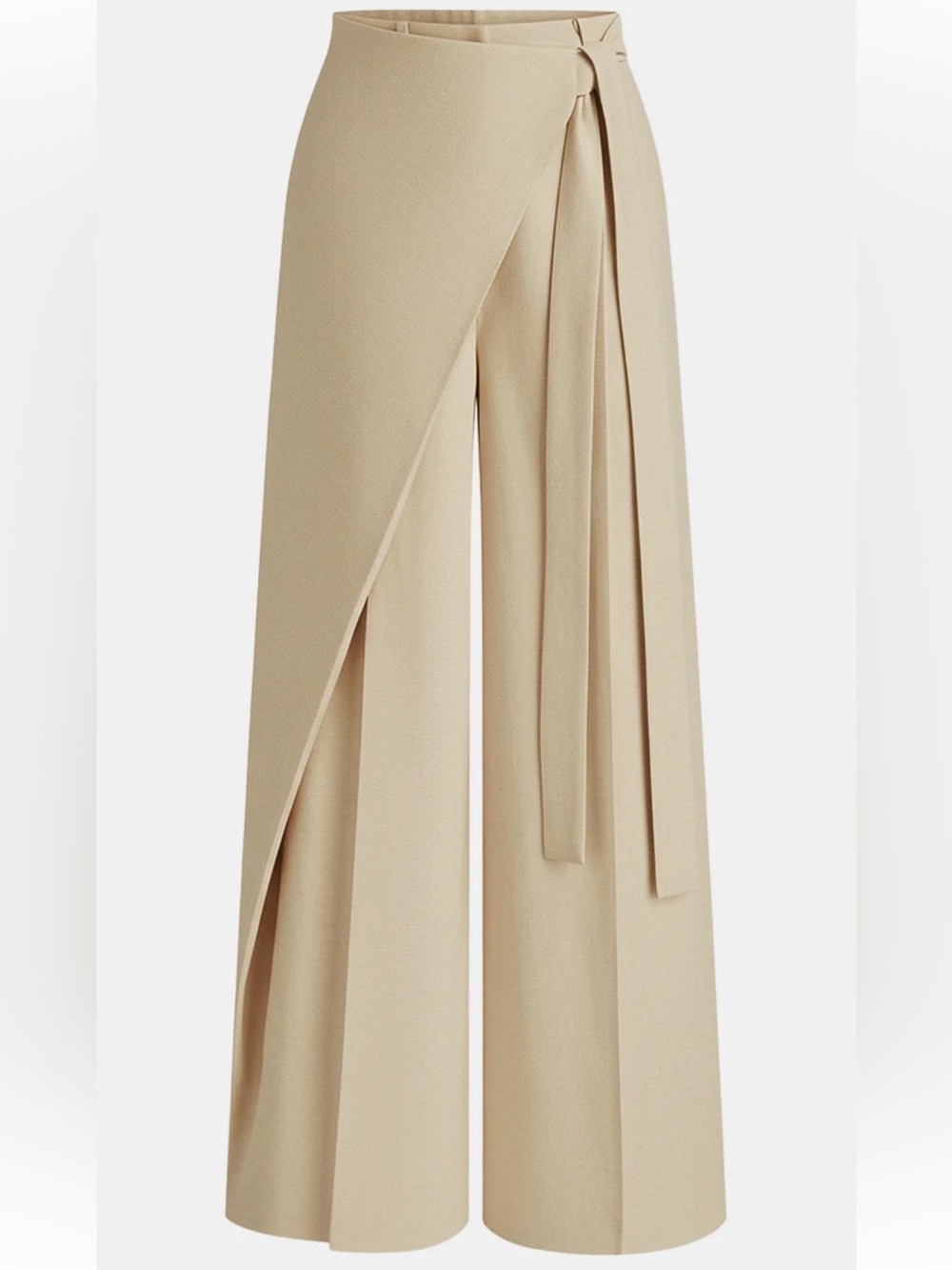 Commense Asymmetric Wrap Wide-Leg Pants